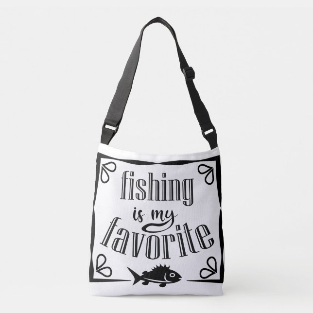 Ajustável Pescar é a minha bolsa favorita (Frente)