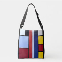 Piet Mondrian Inspirou Abstrato Bolsa de corpo cru