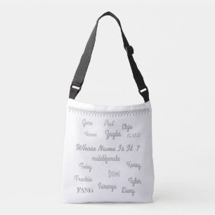 Ajustável SACO DE CORPO CRUZADO/NOME DE QUEM É? Bolsa design