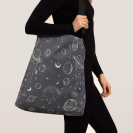 Ajustável Sky Patterno Night Moon Stars Sun Celestial Bolsa