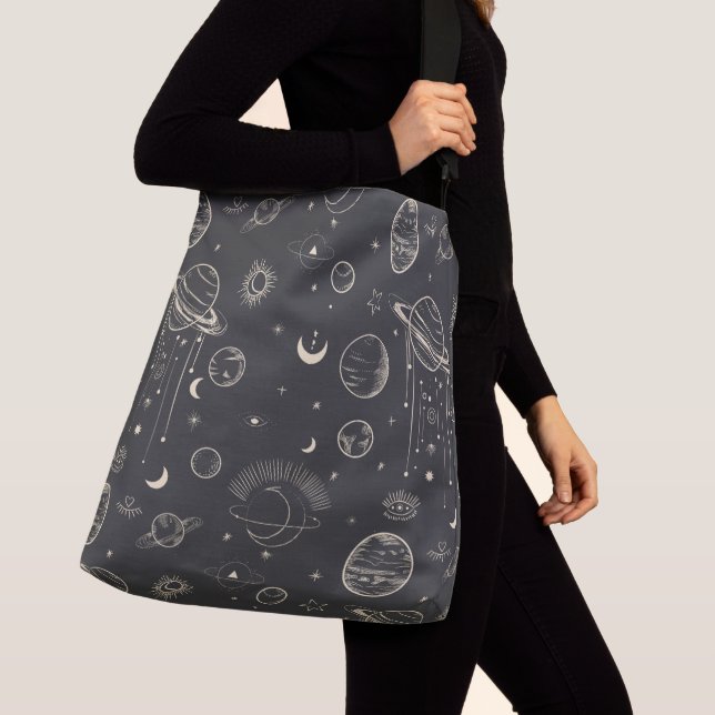Ajustável Sky Patterno Night Moon Stars Sun Celestial Bolsa (Close Up)