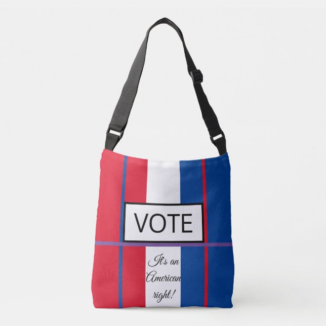 Ajustável Vamos VOTAR! Bolsa transversal (Frente)