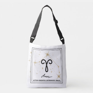 Ajustável Zodiac Aries Bolsa de corpo cruzado minimalista