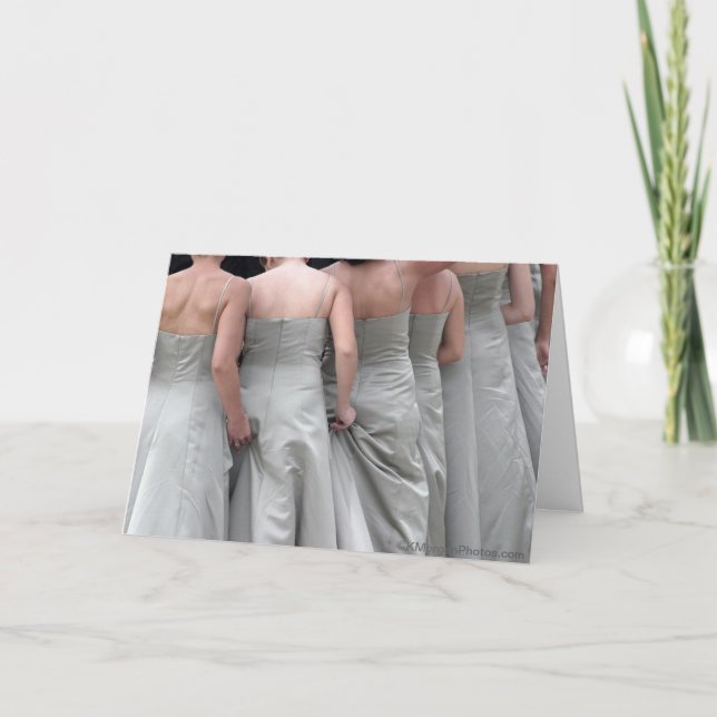 "Ajustes Menores" Bridesmaid Obrigado Cartões (Frente)