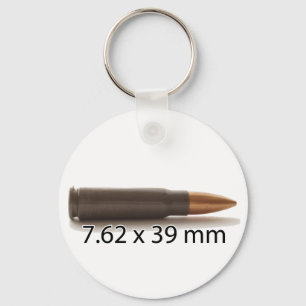AK47 Ammo 7,62x39mm Chaveiro redondo