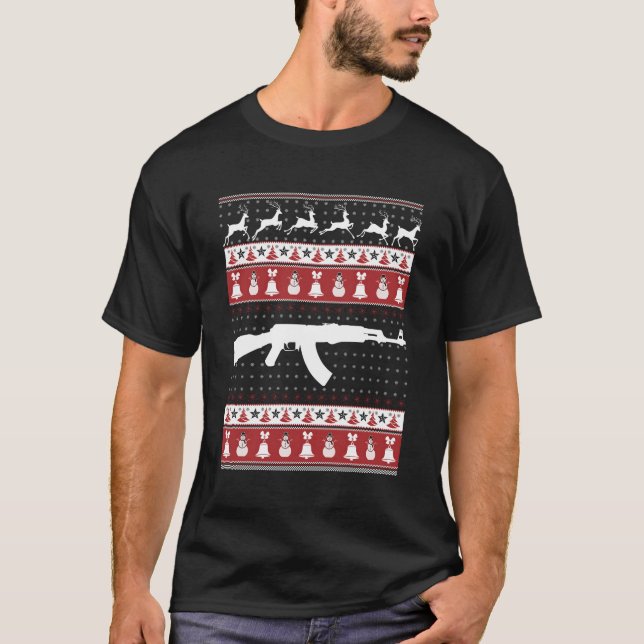 Ak47 Xmas De Suéter Feio Para O Natal (Frente)