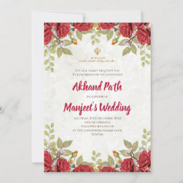 Akhand Path convida & Sri Sukhmani para o convite