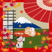 AKI Chow Furoshiki embrulhando o bandana