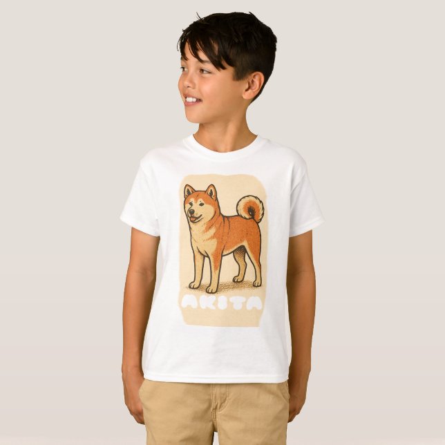 AKITA INU DOG FUNNY T-Shirt (Frente Completa)
