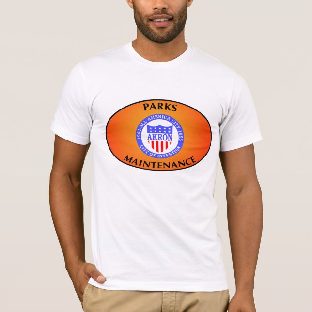 Akron Ohio estaciona a camisa da manutenção (Frente)