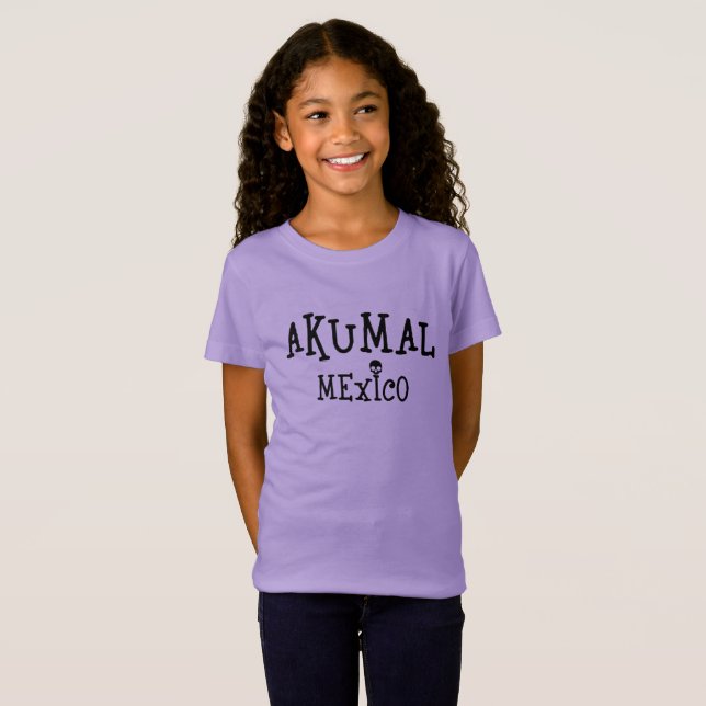 Akumal Mexico Design - Camiseta de Jersey Fina par (Frente Completa)