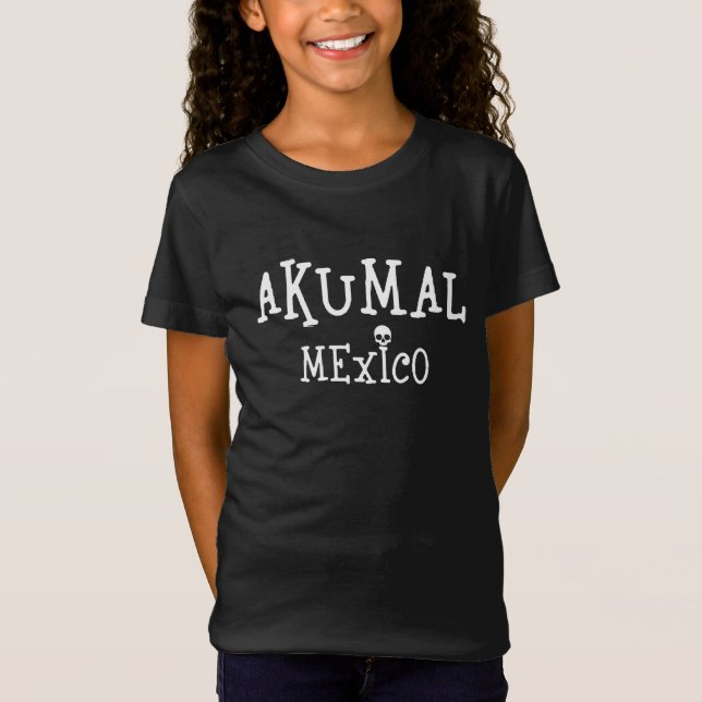 Akumal Mexico Design - Camiseta de Jersey Fina par (Frente)
