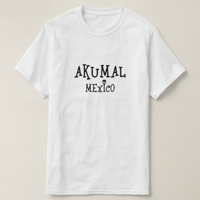 Akumal Mexico Design - Valor T-Shirt masculino (Frente do Design)