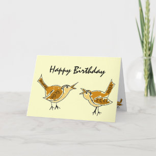 AL- Cartão de Aniversário Feliz Wren