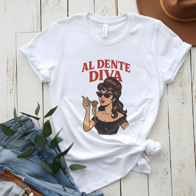 Al Dente Diva | Camisa Pop Retro Italiana (Criador carregado)