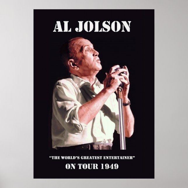 Al Jolson na Poster de Tour (Frente)