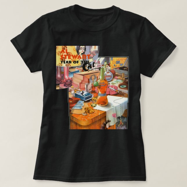 Al Stewart Ano Da Camisa Gato Clássica (Frente do Design)