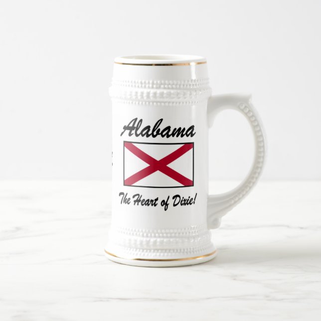 Alabama, coração de Dixie!  Caneca de cerveja da (Direita)