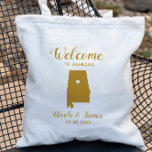 Alabama Destination Wedding Bag Bolsa<br><div class="desc">Saco de presentes de boas-vindas para convidados fora da cidade para o seu casamento,  com a imagem do Alabama. Preencha a bolsa com seus doces favoritos.</div>