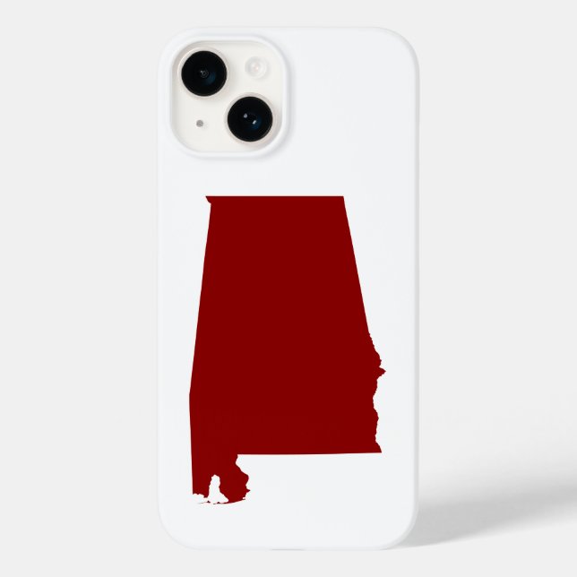 Alabama em Forma Vermelho Escuro (Verso)