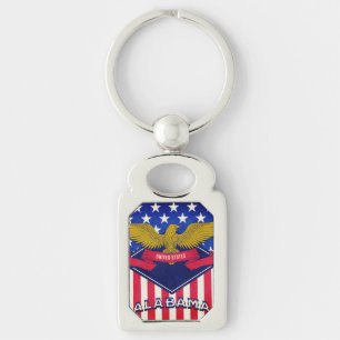 Alabama USA Flag Chaveiro
