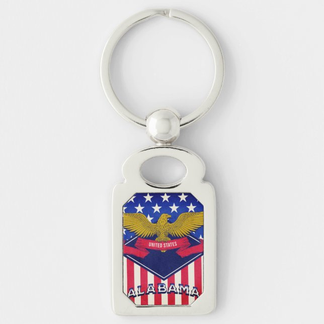 Alabama USA Flag Chaveiro (Frente)