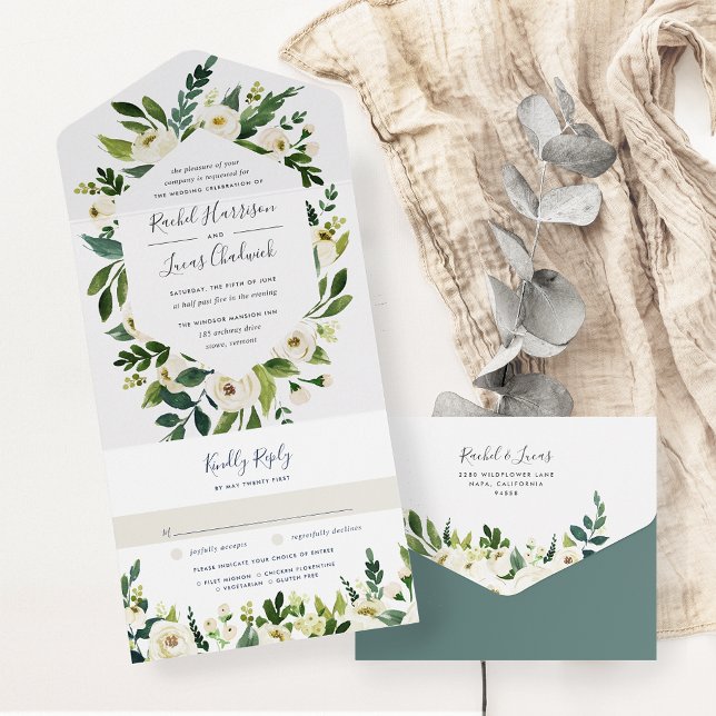 Alabaster | Casamento de Quadro Floral Branco (Criador carregado)