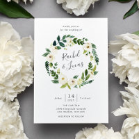 Alabastro Floral Wreath Convite Para Casamento