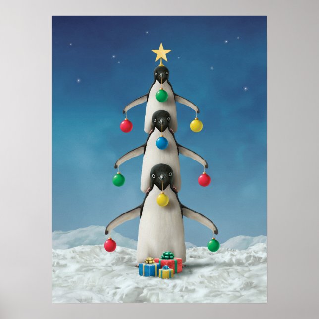 Alan Giana "Oh Penguin Tree" Poster (Frente)