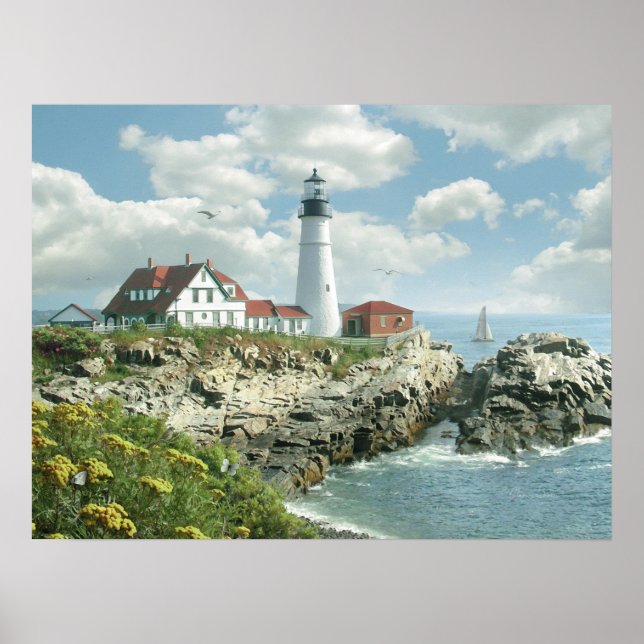 Alan Giana "Portland Head Light" Poster (Frente)