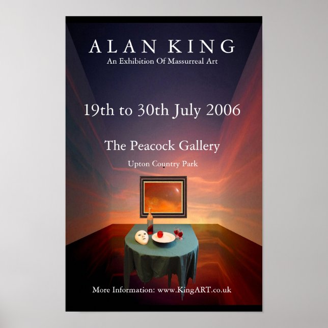 Alan King - Poster da exposição Peacock (Frente)