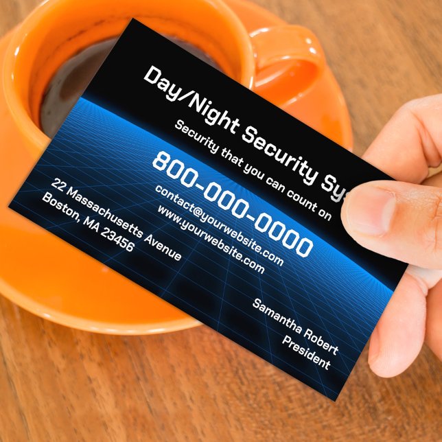 Alarm Security Tech Cartão de visita (Criador carregado)
