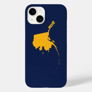 Alasca em azul e Dourado