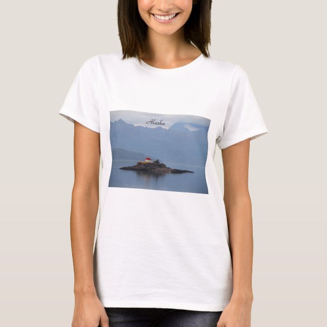 Alasca, fotografia, farol, camiseta (Frente)