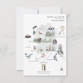 Alasca | Mapa Itinerário de Casamento de Destino