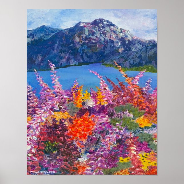 Alaska Fireweed Matt Poster (Frente)