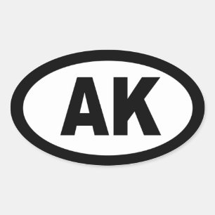 Alaska - folha de 4 etiquetas ovais do carro