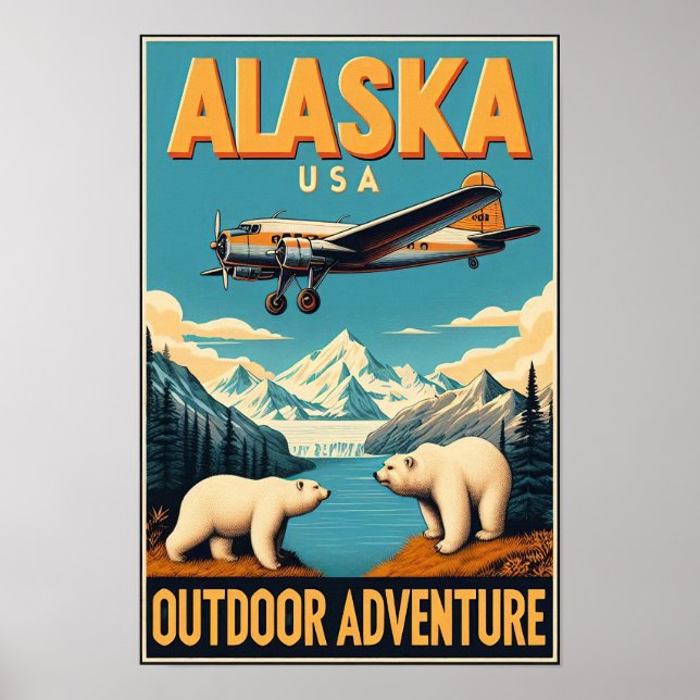 Alaska Outdoor Adventure Poster (Frente)