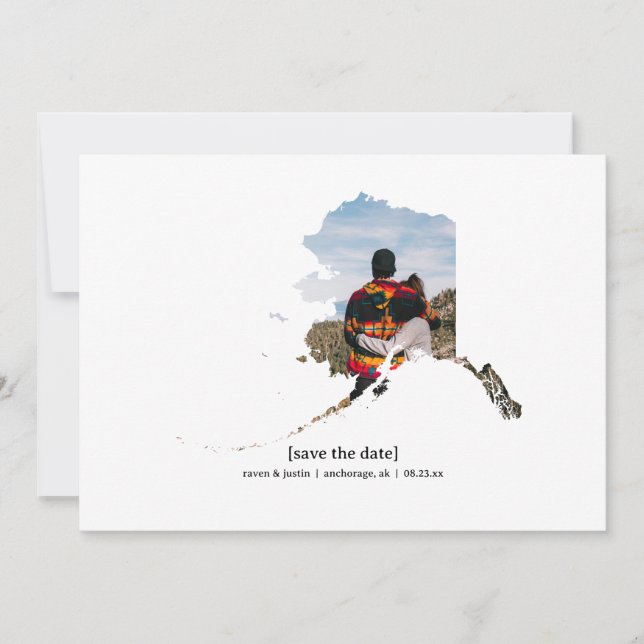 Alaska Salve o Cartão com fotos de Data (Frente)