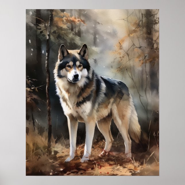 Alaskan Malamute Dog Art Impressão (Frente)