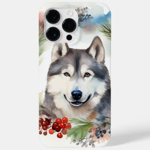 Alaskan Malamute, Festivo Wreath Christmas Pup