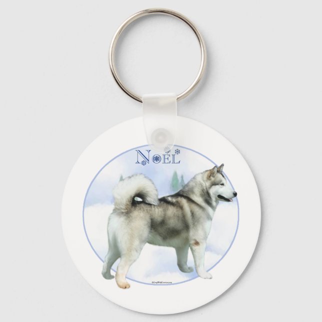 Alaskan Malamute Noel - Chaveiro (Frente)