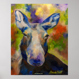 Alaskan Moosey Moose Poster