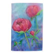 Alaskan Peonies and Fireweed Welcome Garden Flag