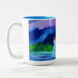 Alaskan Snowman - Uma caneca de café de 15 oz com 