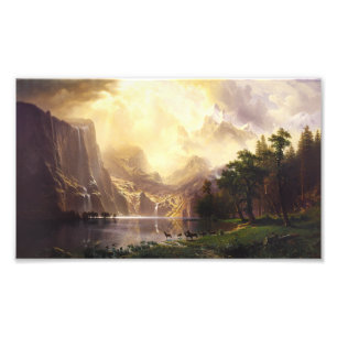 Albert Bierstadt Na Montanha Foto Impressão
