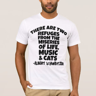 ALBERT SCHWEITZER CAT CATS E T-SHIRTS DE MÚSICA