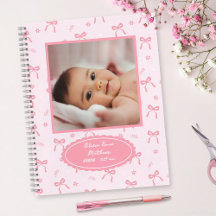 Álbum de Fotos Personalizado Coquette Bows & Bloss