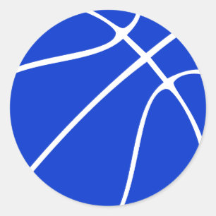 Álbum de recortes azul do basquetebol ou etiqueta