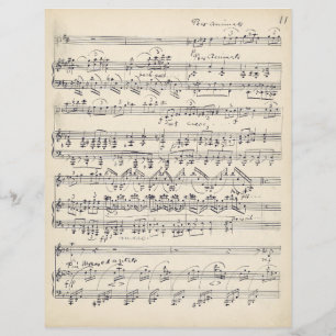 Álbum de Recortes de Decoupage Manuscrito de Músic